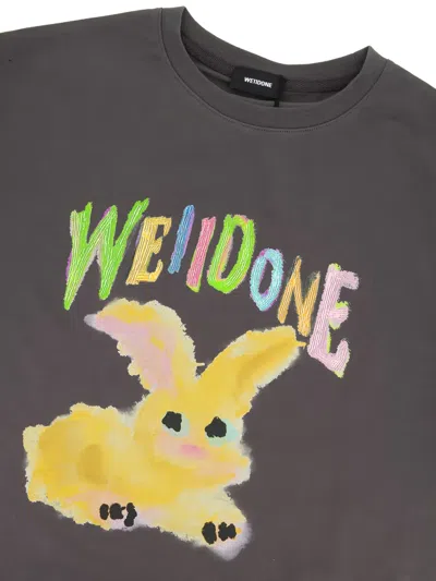 We11 Done Bunny Crew-neck T-shirt In Gray