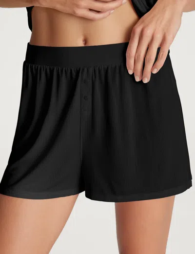 Tommy John Luxe Rib Pajama Shorts In Pink