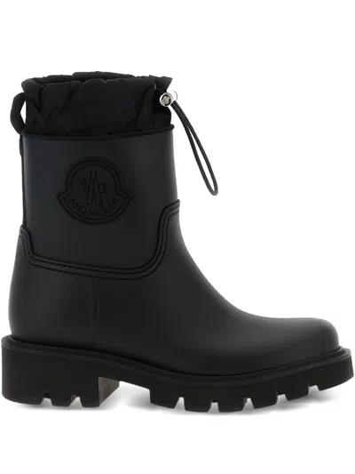 Moncler Stylish High-top Mini Boots With Drawstring Fastening 20 Cm In Animal Print