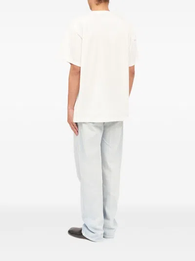 Mm6 Maison Margiela T-shirt With A Digitally Inspired Key Print On The Chest In White