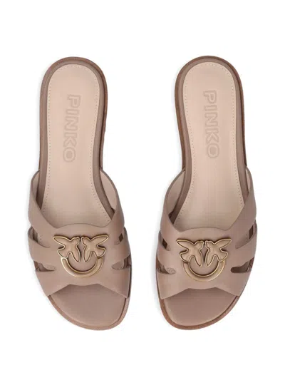 Pinko Flat Shoes Brown In Nude