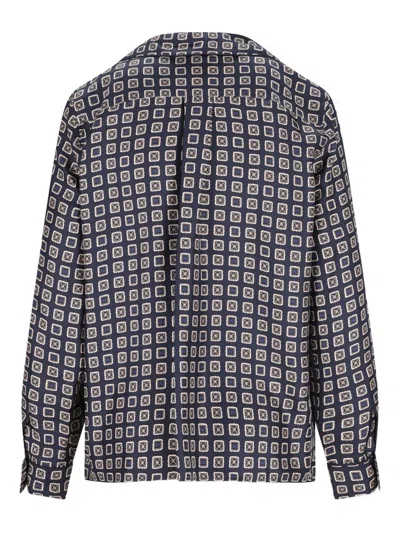 Max Mara Maxmara Mxmdisco Semi Fitted Printed Silk Shirt In Black