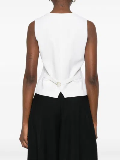 Max Mara Studio Waistcoats In White