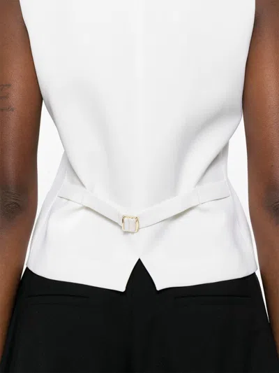 Max Mara Studio Waistcoats In White