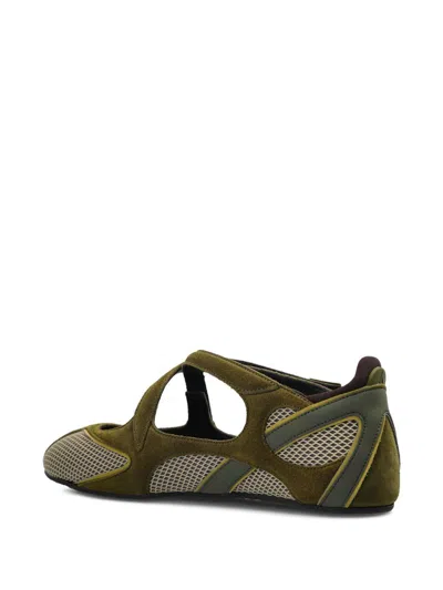 Attico Ballerina Flat Floor 01 Army Green In Multi