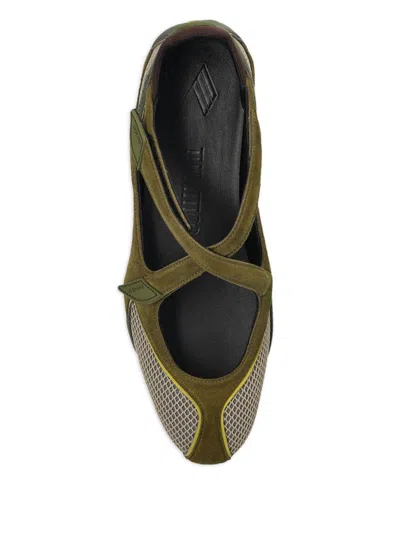 Attico Ballerina Flat Floor 01 Army Green In Multi