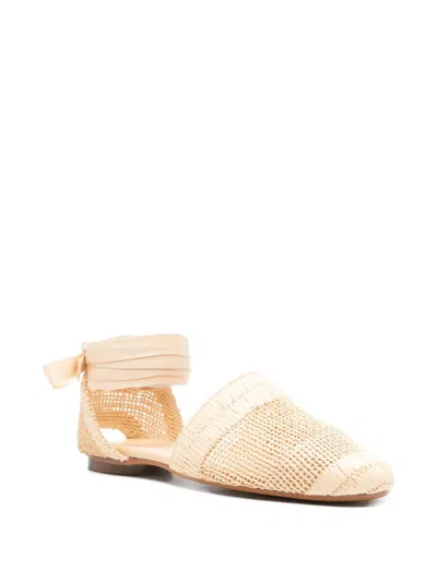Castaã±er Tie Woven Espadrilles In Neutral