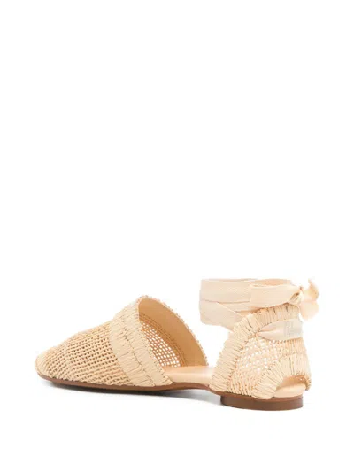 Castaã±er Tie Woven Espadrilles In Neutral