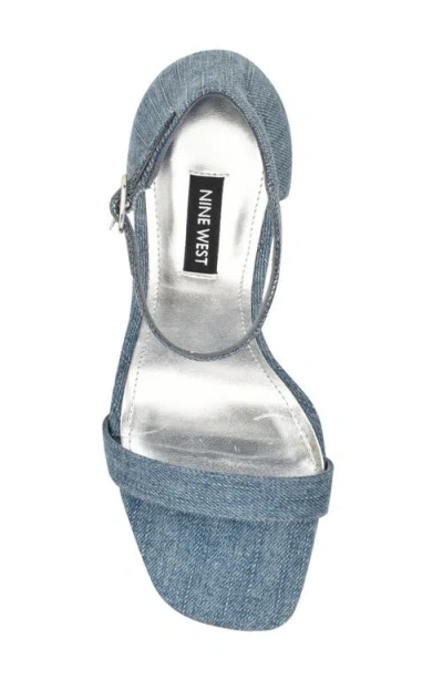 Nine West Ilea Ankle Strap Sandal In Blue