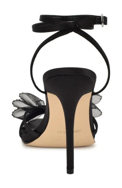 Nine West Womens Bow Man Made Ankle Strap In Black