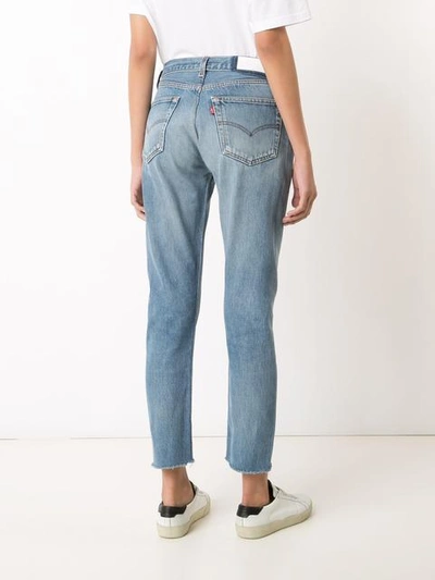 Shop Re/done Relaxed Cropped Jeans - Blue