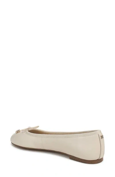 Sam Edelman Marisol Ballet Flat In Ivory Leather In White