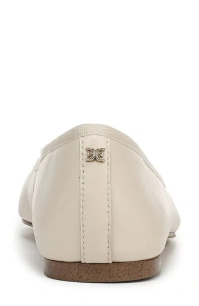 Sam Edelman Marisol Ballet Flat In Ivory Leather In White