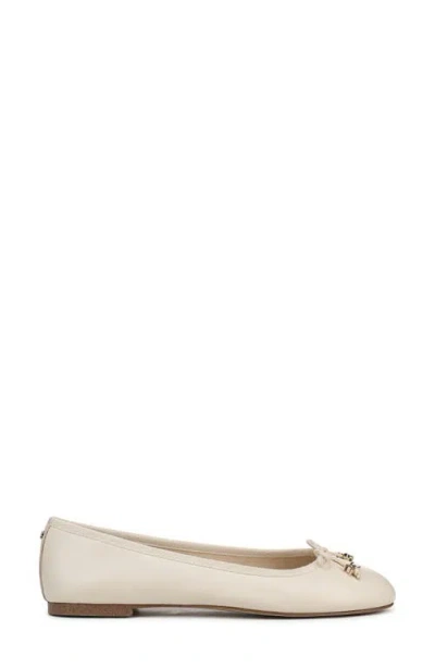 Sam Edelman Marisol Ballet Flat In Ivory Leather In White