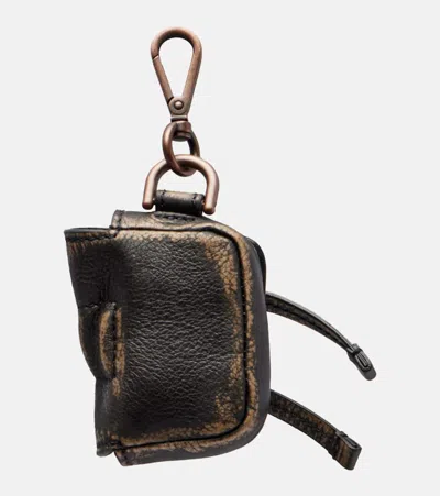 Acne Studios Multi-pocket Headphones Case In Brown