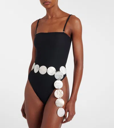 Same Shell Disc Swimsuit In Black