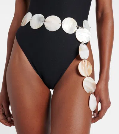 Same Shell Disc Swimsuit In Black