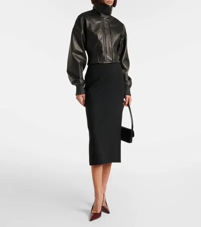 Victoria Beckham Victoria Leather Slingback Pumps In Burgundy