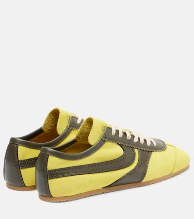 Dries Van Noten Suede Sneakers Low Profile Rubber Sole In Multi