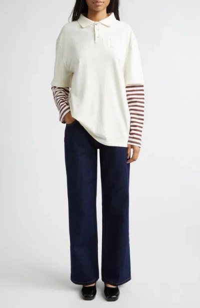 Sandy Liang Taro Bootcut Jeans In Blue