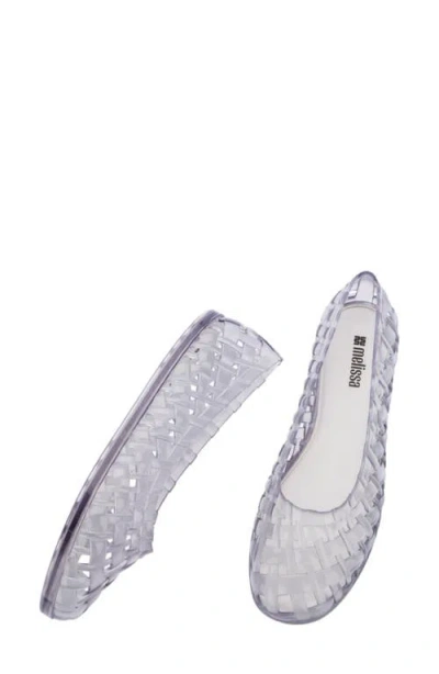 Melissa Possession Water Resistant Jelly Ballet Flat In Transparent