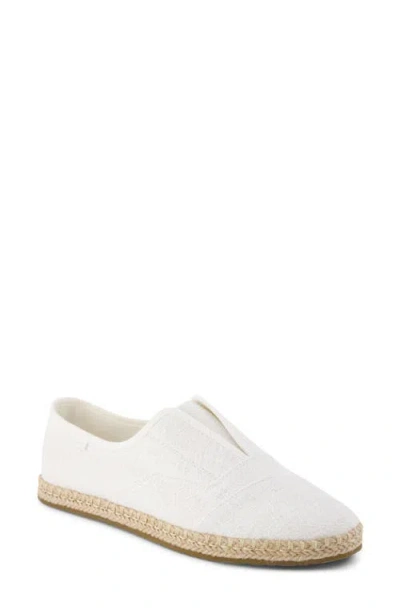Toms Palmera Plus Espadrille Slipon In White