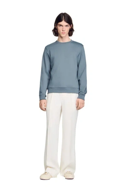 Sandro Logo Sweatshirt In Blue