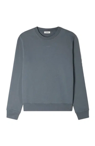 Sandro Logo Sweatshirt In Blue