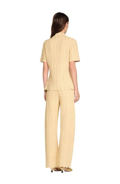 Sandro Zigzag-pattern Cardigan In Neutral