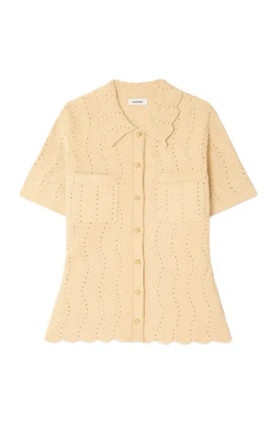 Sandro Zigzag-pattern Cardigan In Neutral