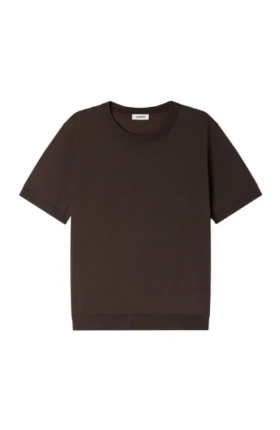 Sandro Knit Short-sleeve T-shirt In Black
