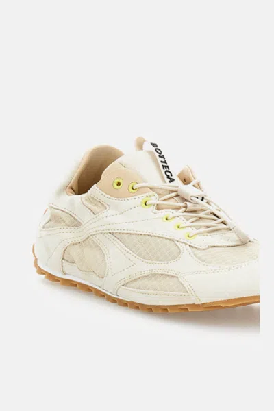 Bottega Veneta Orbit Suede Mesh Low-top Sneakers In White