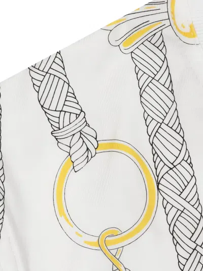 Pre-owned Hermes 2020s Printed T-shirt In White