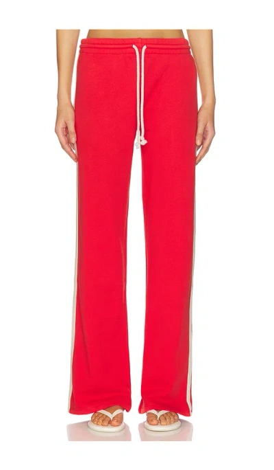 Daydreamer Solid Track Pant In Red