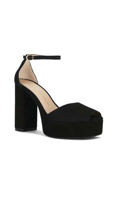 Stuart Weitzman 110mm Sabrina Suede Platform Sandals In Black