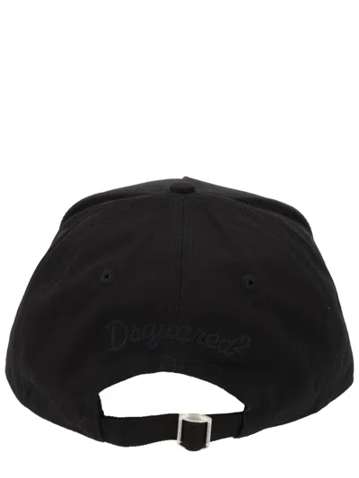 Dsquared2 Distressed Baseball Cap In Black