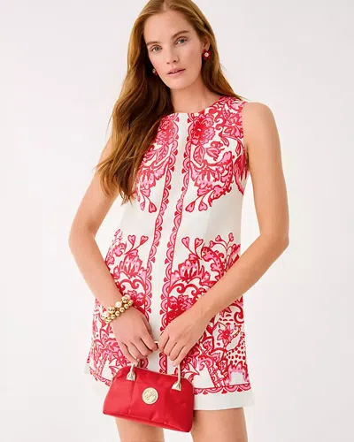 Lilly Pulitzer Sadie Sleeveless Shift Romper In Coconut Spicy Socialite Engineered Romper In White