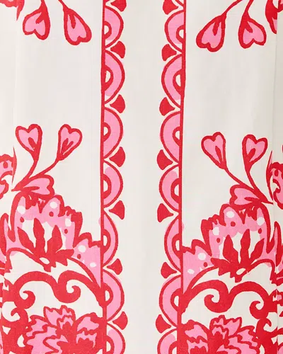 Lilly Pulitzer Sadie Sleeveless Shift Romper In Coconut Spicy Socialite Engineered Romper In White