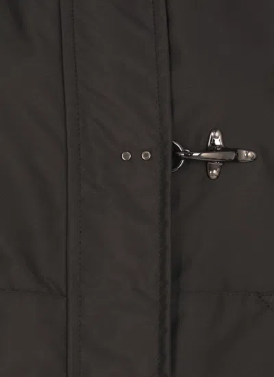 Fay Technical Poplin Parka In Black