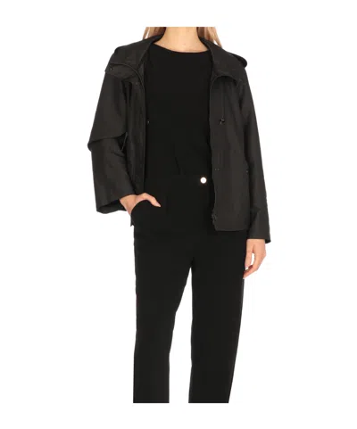 Fay Technical Poplin Parka In Black