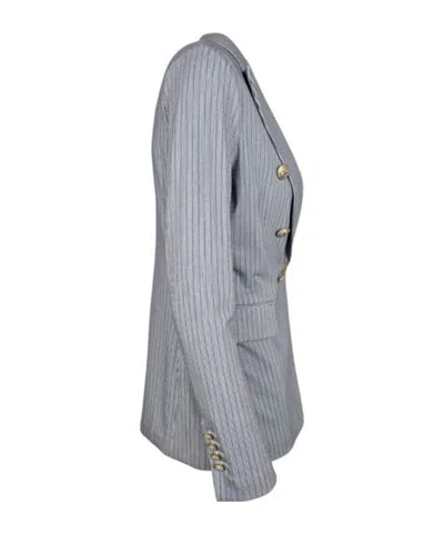 Circolo 1901 Double-breasted Suit Jacket In Blue