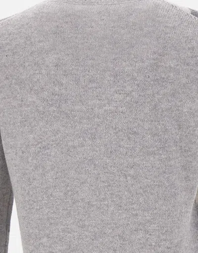 Gran Sasso Argyle-pattern Wool Sweater In Gray