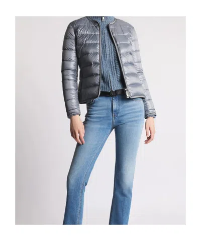 Fay Zip-up Quilted Jacket In Blue