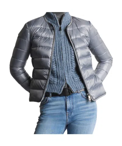 Fay Zip-up Quilted Jacket In Blue