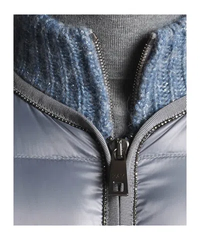Fay Zip-up Quilted Jacket In Blue