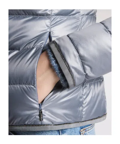 Fay Zip-up Quilted Jacket In Blue
