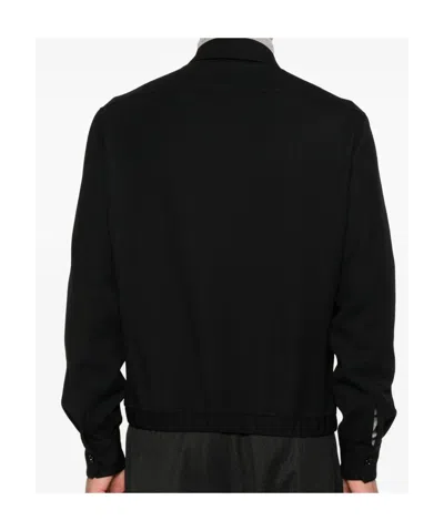 Lardini Button-front Shirt Jacket In Black