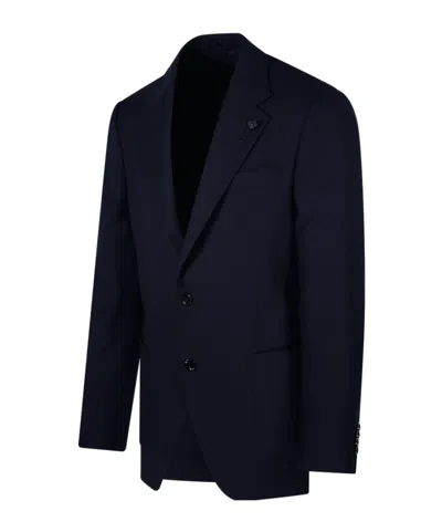 Lardini Notched-lapel Single-breasted Blazer In Blue