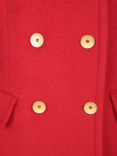 Tagliatore Double-breasted Buttoned Coat In Red