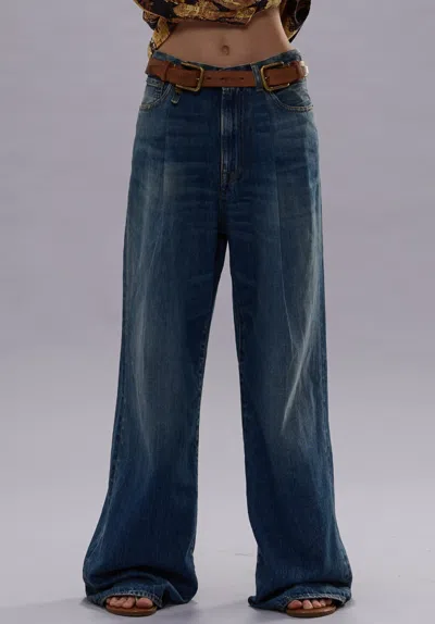 R13 Belt Loop Jeans In Blue